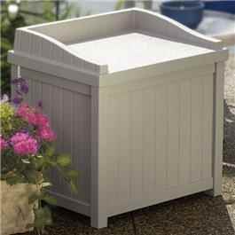 Deck Box With Single Seat Plastic Storage